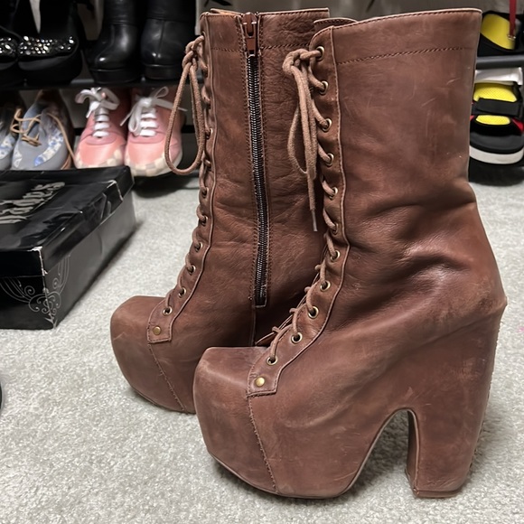 Jeffrey Campbell brown distressed boots size 7us - Picture 5 of 16